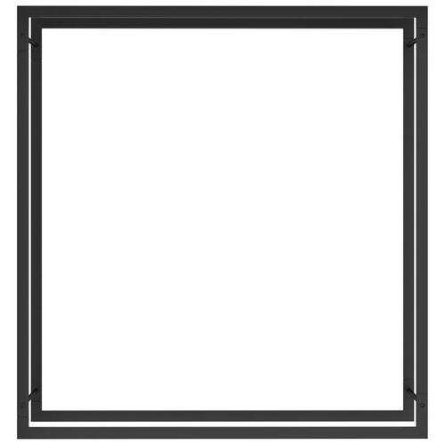 Brændestativ 110x28x116 cm stål matsort