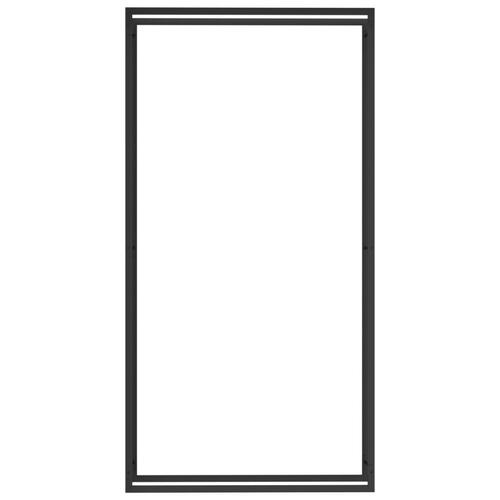 Brændestativ 110x28x214 cm stål matsort