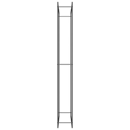 Brændestativ 110x28x214 cm stål matsort