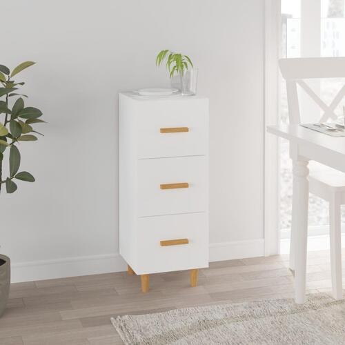 Skænk 34,5x34x90 cm konstrueret træ hvid