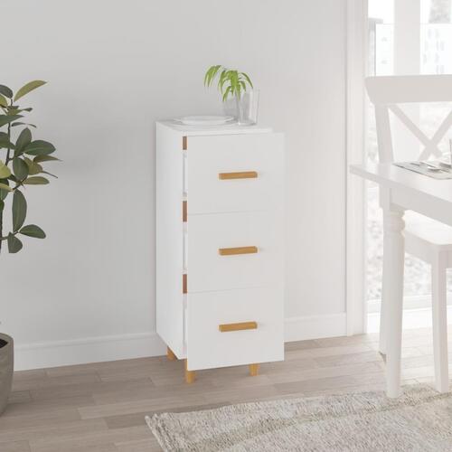 Skænk 34,5x34x90 cm konstrueret træ hvid