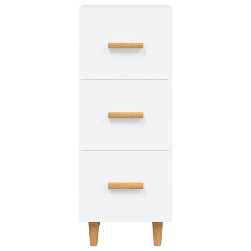 Skænk 34,5x34x90 cm konstrueret træ hvid