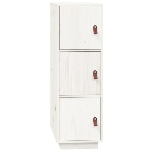 Højskab 34x40x108,5 cm massivt fyrretræ hvid
