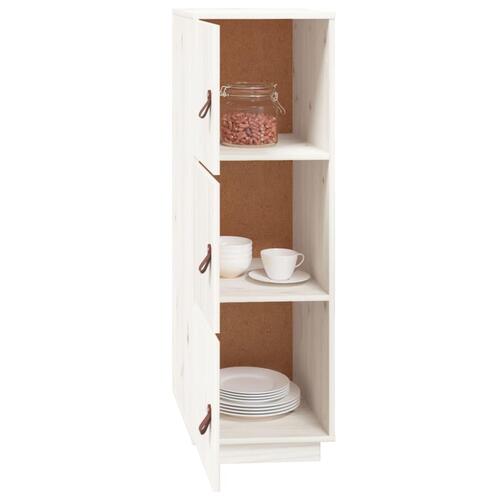 Højskab 34x40x108,5 cm massivt fyrretræ hvid