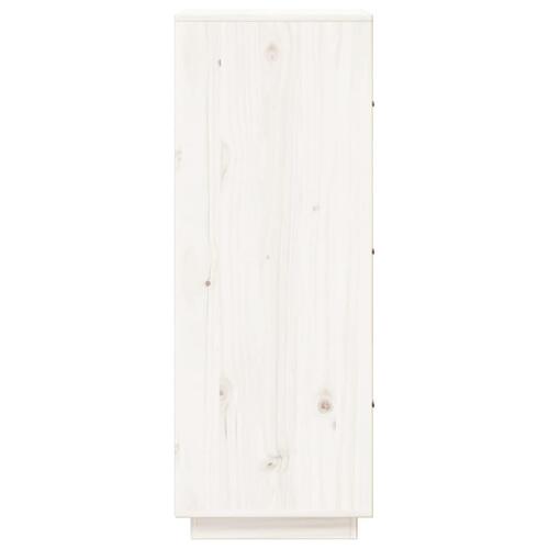 Højskab 34x40x108,5 cm massivt fyrretræ hvid