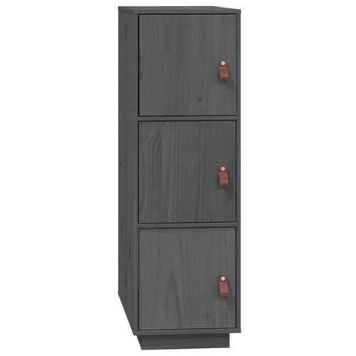 Højskab 34x40x108,5 cm massivt fyrretræ grå