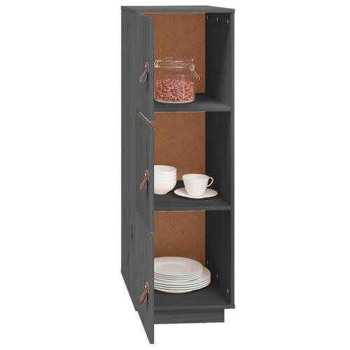 Højskab 34x40x108,5 cm massivt fyrretræ grå