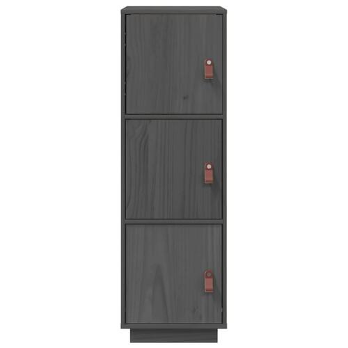 Højskab 34x40x108,5 cm massivt fyrretræ grå