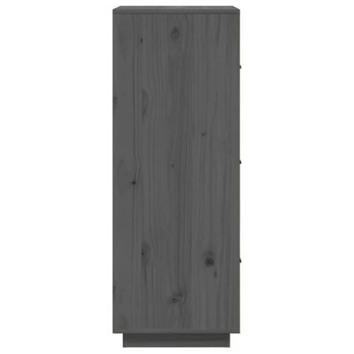 Højskab 34x40x108,5 cm massivt fyrretræ grå