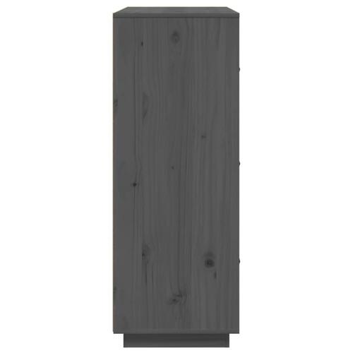 Højskab 67x40x108,5 cm massivt fyrretræ grå