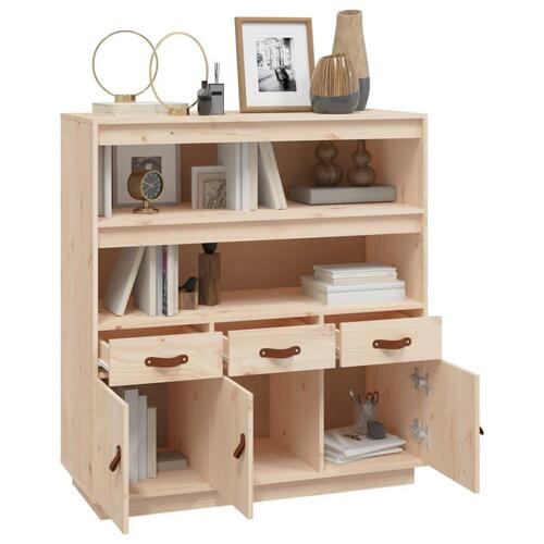 Højskab 100x40x108,5 cm massivt fyrretræ