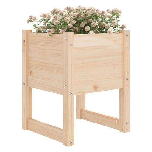 Plantekasser 2 stk. 40x40x52,5 cm massivt fyrretræ