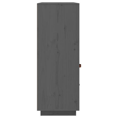 Højskab 100x40x108,5 cm massivt fyrretræ grå