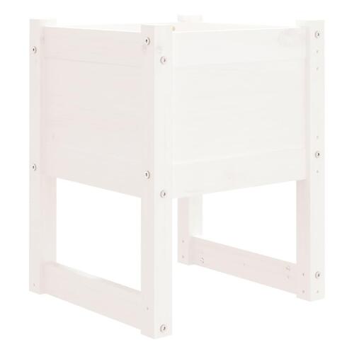Plantekasse 40x40x52,5 cm massivt fyrretræ hvid