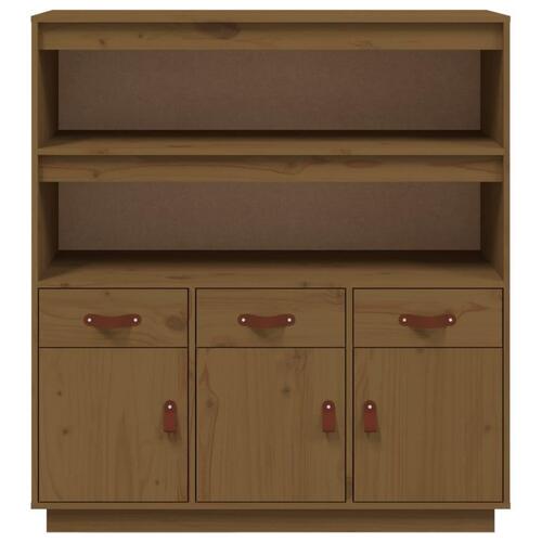 Højskab 100x40x108,5 cm massivt fyrretræ gyldenbrun