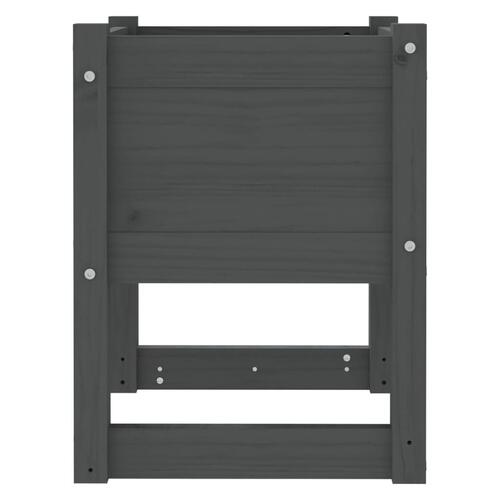 Plantekasser 2 stk. 40x40x52,5 cm massivt fyrretræ grå