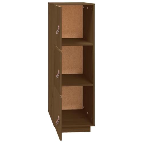 Højskab 34x40x108,5 cm massivt fyrretræ gyldenbrun