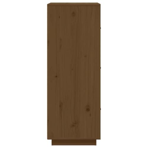 Højskab 34x40x108,5 cm massivt fyrretræ gyldenbrun