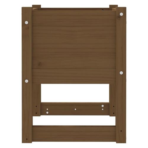 Plantekasser 2 stk. 40x40x52,5 cm massivt fyrretræ gyldenbrun