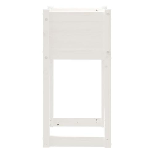 Plantekasser 2 stk. 40x40x81 cm massivt fyrretræ hvid