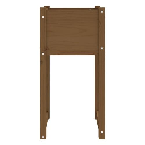 Plantekasser 2 stk. 40x40x81 cm massivt fyrretræ gyldenbrun