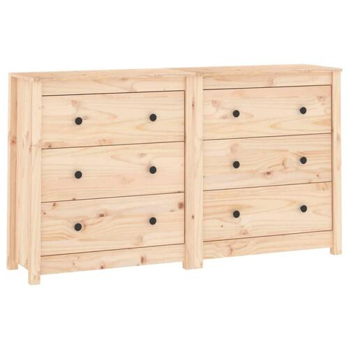 Skænk 140x35x80 cm massivt fyrretræ