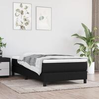 Sengeramme 90x200 cm stof sort
