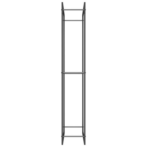 Brændestativ 80x28x154 cm stål matsort