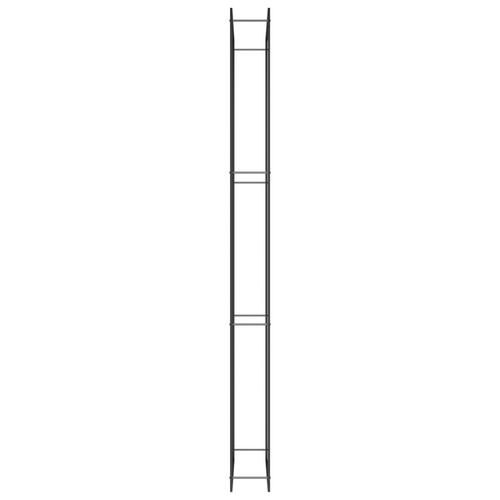 Brændestativ 110x28x312 cm stål matsort