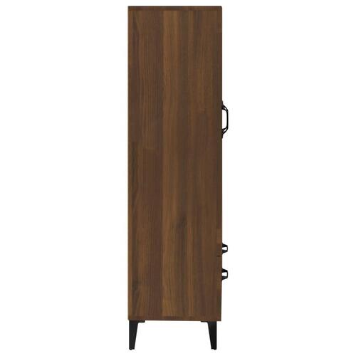 Skab 70x31x115 cm konstrueret træ brun egetræsfarve