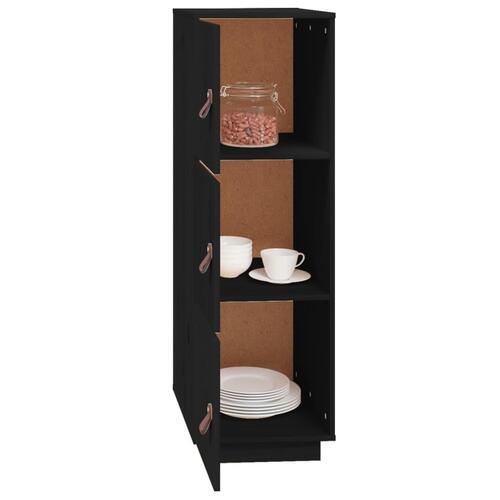 Højskab 34x40x108,5 cm massivt fyrretræ sort