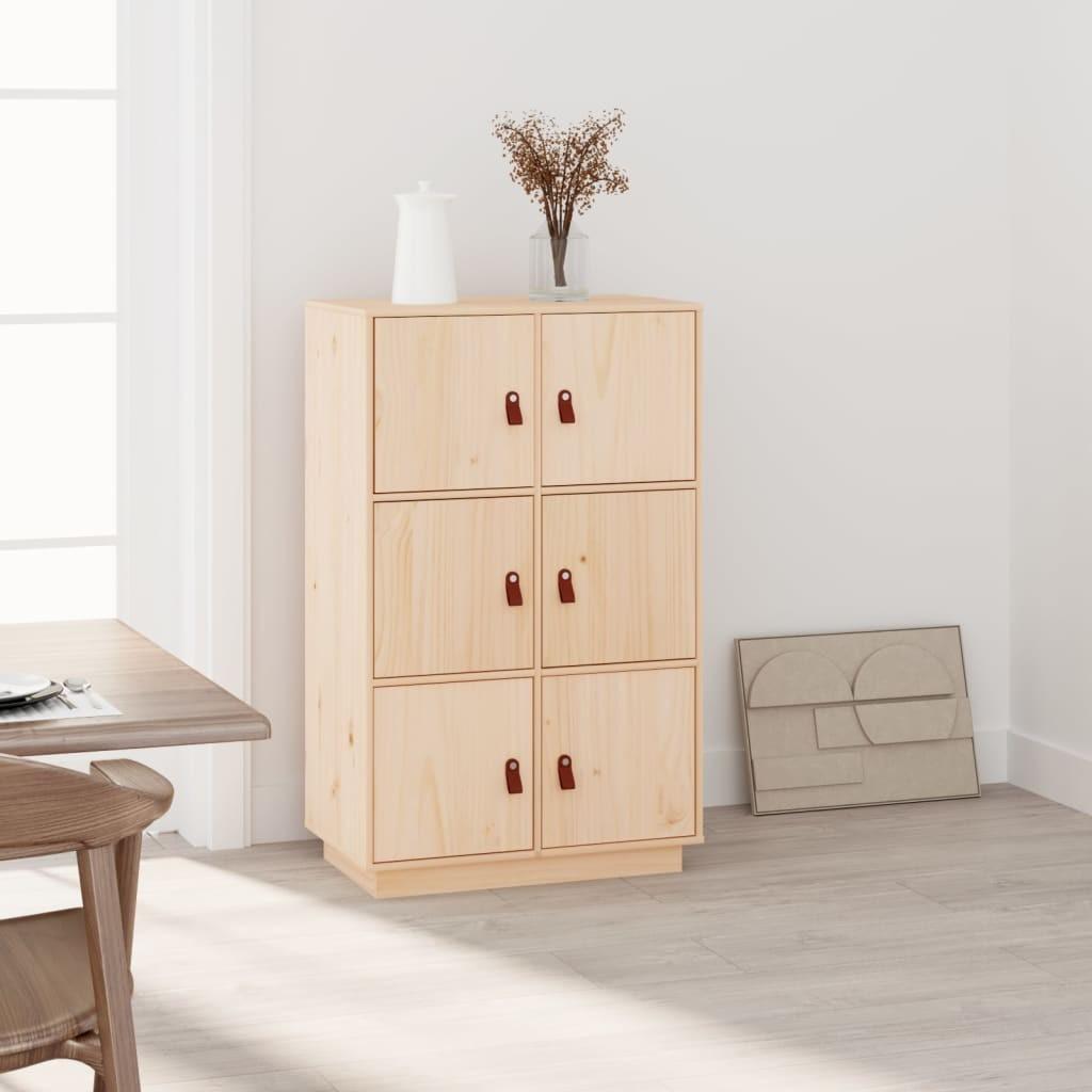 Højskab 67x40x108,5 cm massivt fyrretræ