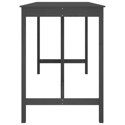 Barbord 180x80x110 cm massivt fyrretræ grå