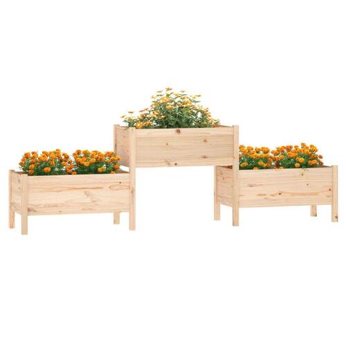Plantekasse 245,5x44x75 cm massivt fyrretræ