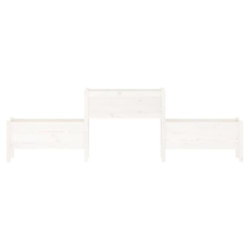 Plantekasse 245,5x44x75 cm massivt fyrretræ hvid
