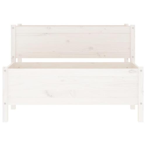 Plantekasse 110x84x75 cm massivt fyrretræ hvid