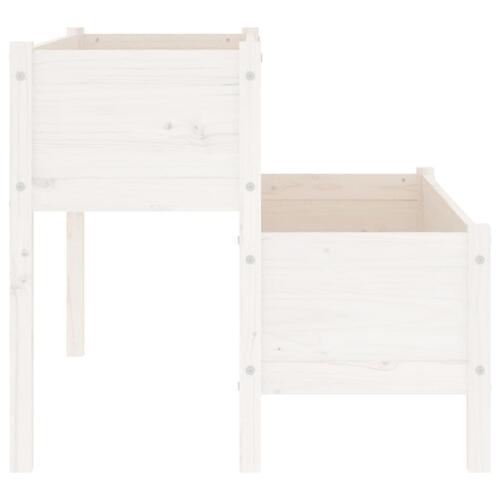 Plantekasse 110x84x75 cm massivt fyrretræ hvid