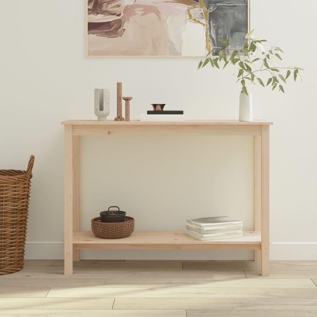 Konsolbord 110x40x80 cm massivt fyrretræ