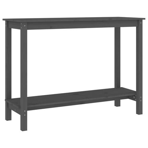 Konsolbord 110x40x80 cm massivt fyrretræ grå