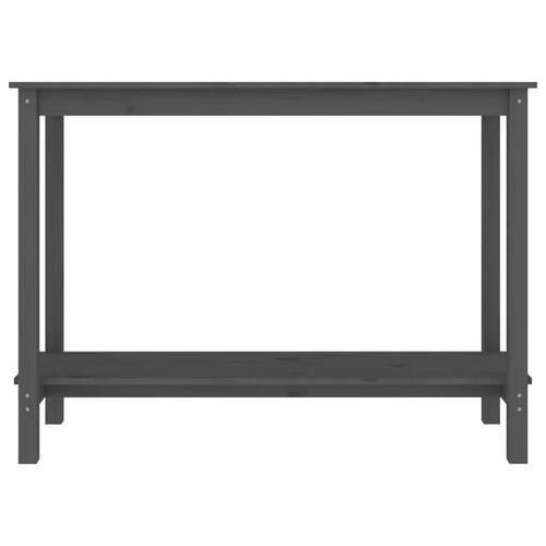 Konsolbord 110x40x80 cm massivt fyrretræ grå