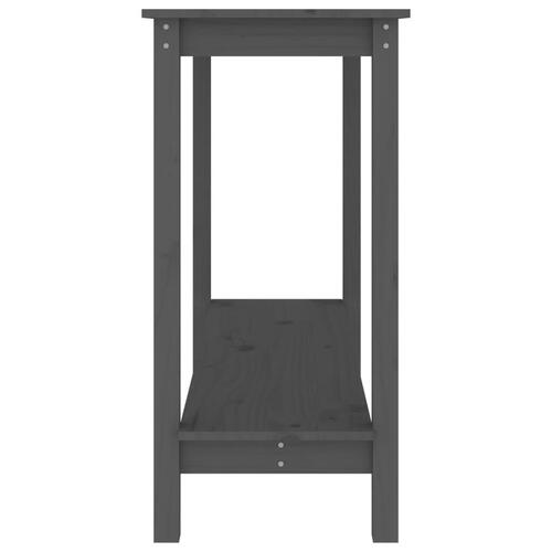Konsolbord 110x40x80 cm massivt fyrretræ grå