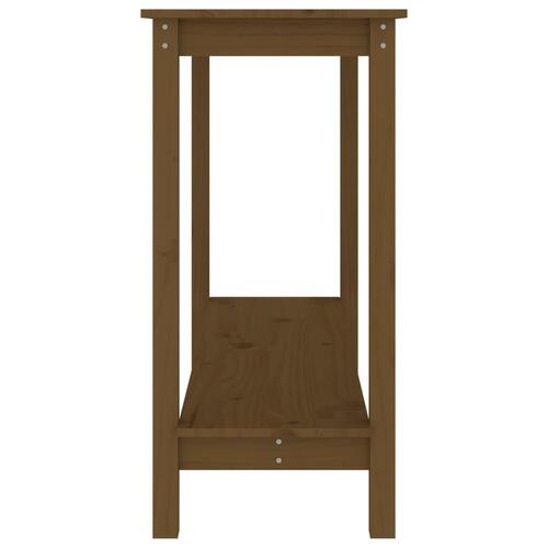 Konsolbord 110x40x80 cm massivt fyrretræ gyldenbrun