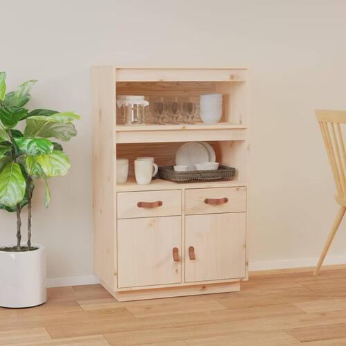 Højskab 67x40x108,5 cm massivt fyrretræ