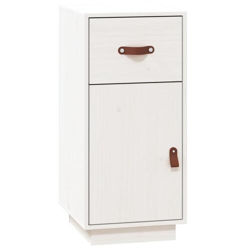 Skænk 34x40x75 cm massivt fyrretræ hvid