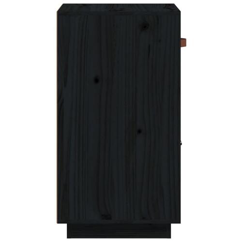 Skænk 34x40x75 cm massivt fyrretræ sort