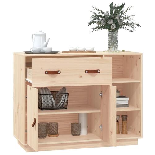 Skænk 98,5x40x75 cm massivt fyrretræ