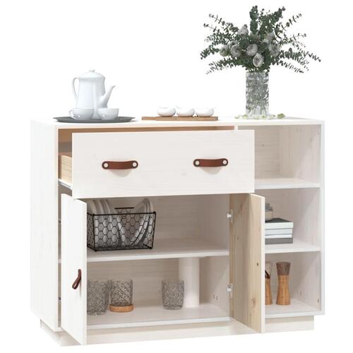 Skænk 98,5x40x75 cm massivt fyrretræ