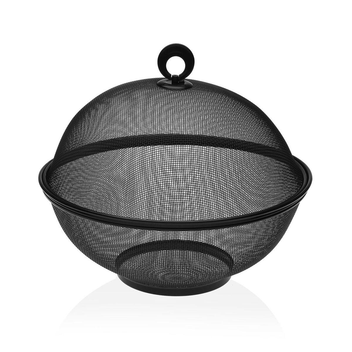 Versa frugtskål med låg - sort stål, 28 cm