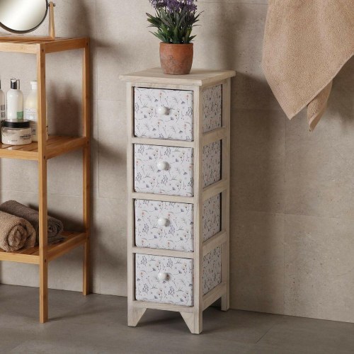 Versa Lili kommode i træ/MDF - 4 skuffer (30 × 72 × 25 cm)