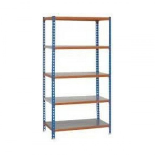 Simon Rack Simonclick Plus reol 5 hylder, metal, 200 × 100 × 50 cm, blå/orange